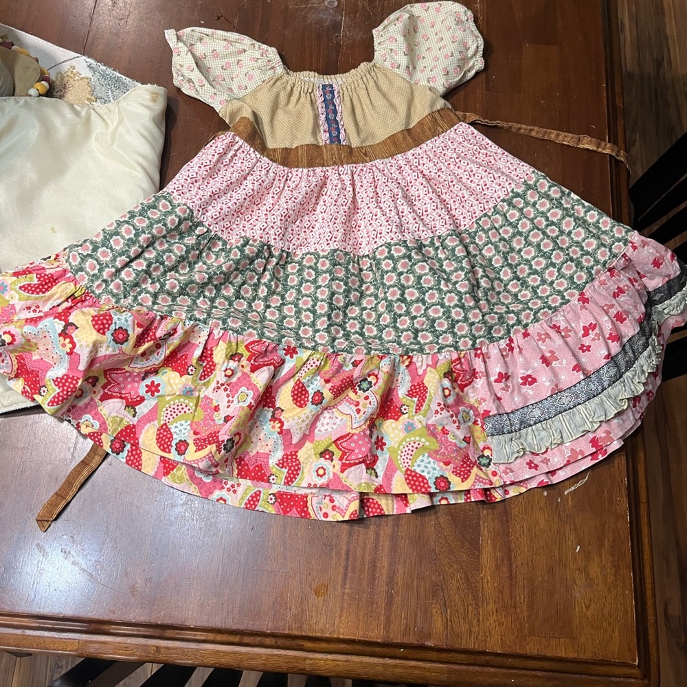 Matilda Jane Pink and Green Floral Patchwork Skirt